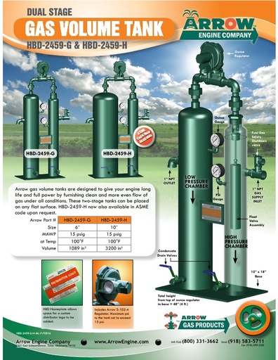 Gas Volume Tank Flier HBD-2459-G&H