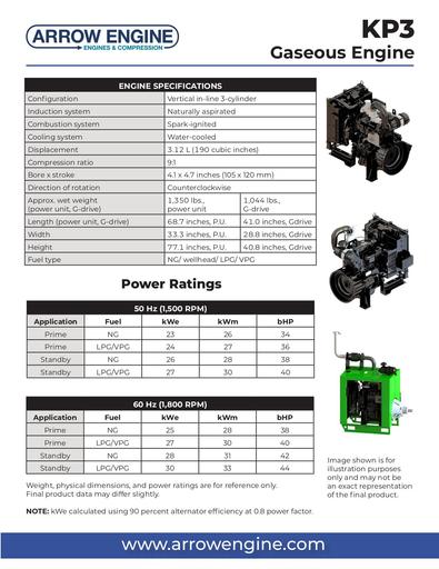 KP3 Spec Sheet