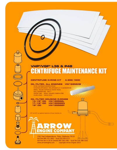 VGF® Centrifuge Repair Kit